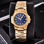Copy PatekPhilippe Nautilus Women watch All Gold Blue - Swiss Quality
